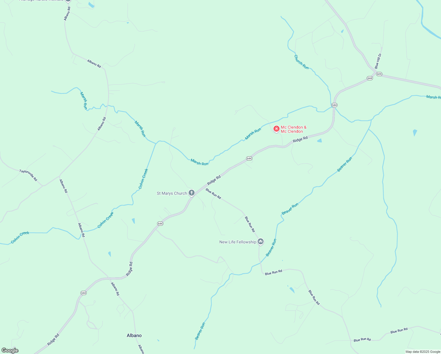 map of restaurants, bars, coffee shops, grocery stores, and more near 4688 Ridge Road in Somerset