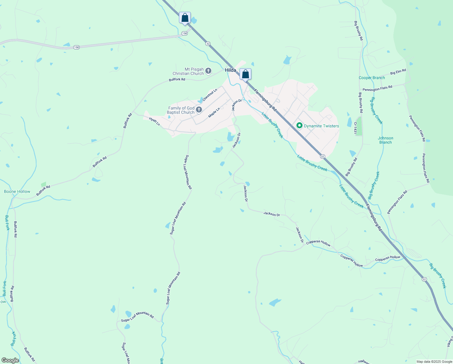 map of restaurants, bars, coffee shops, grocery stores, and more near 890 Jackson Drive in Morehead