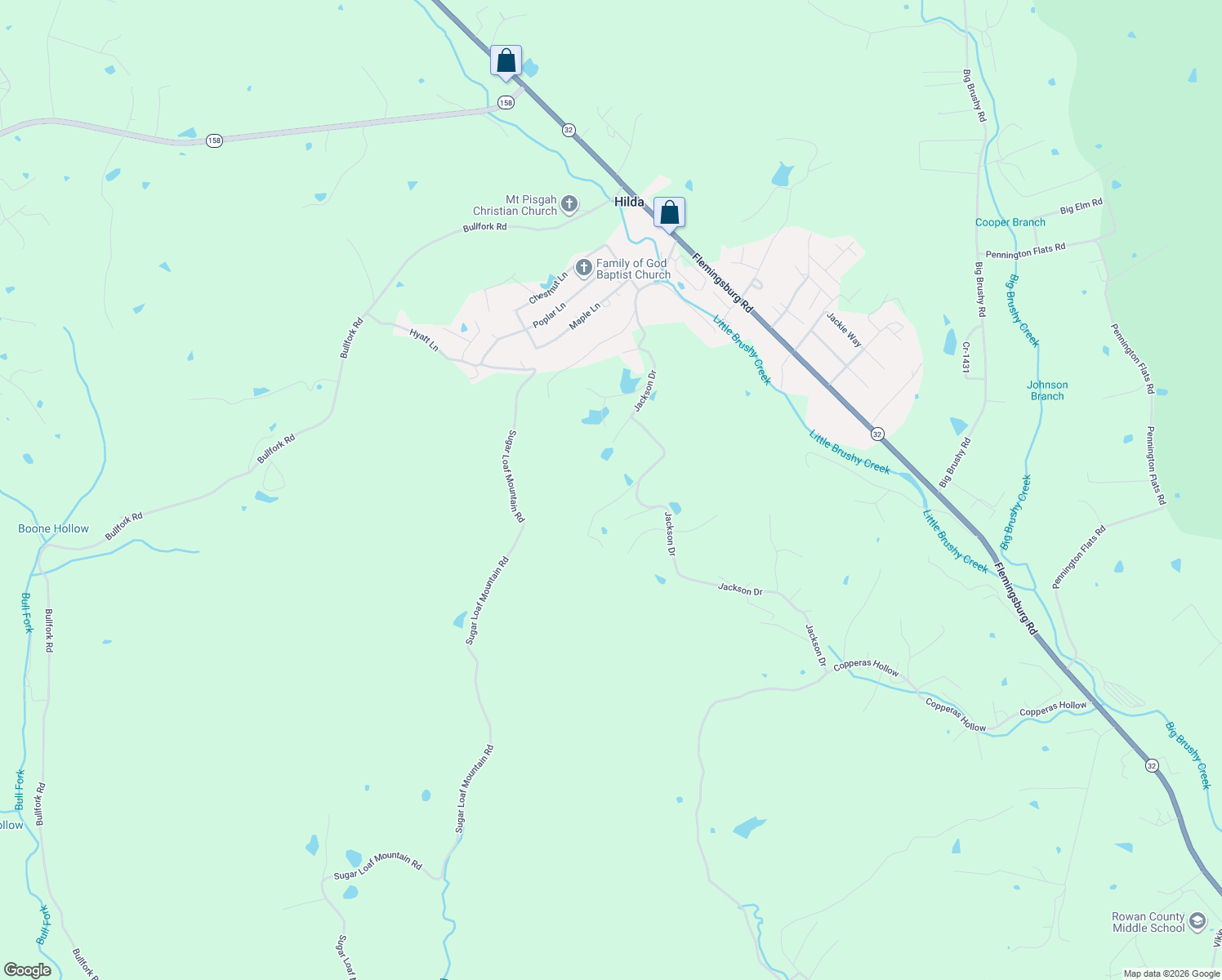 map of restaurants, bars, coffee shops, grocery stores, and more near 890 Jackson Drive in Morehead