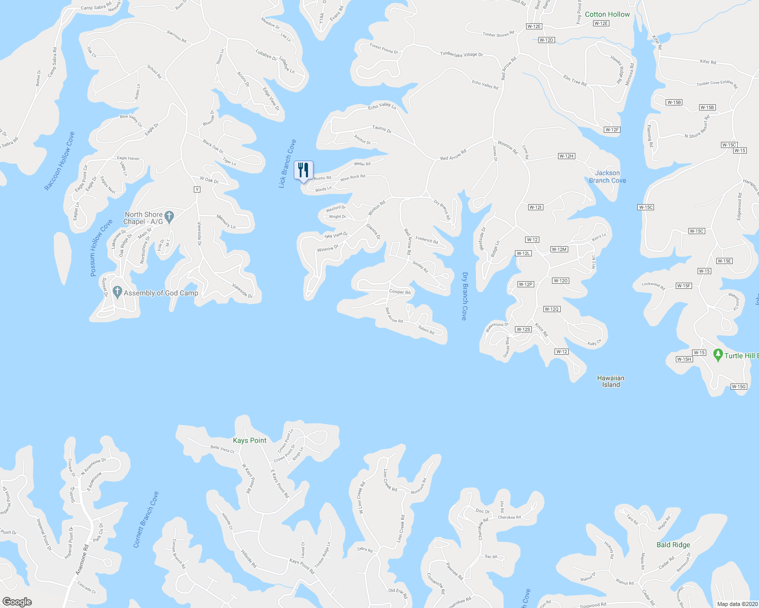 map of restaurants, bars, coffee shops, grocery stores, and more near Dalton Drive in Rocky Mount