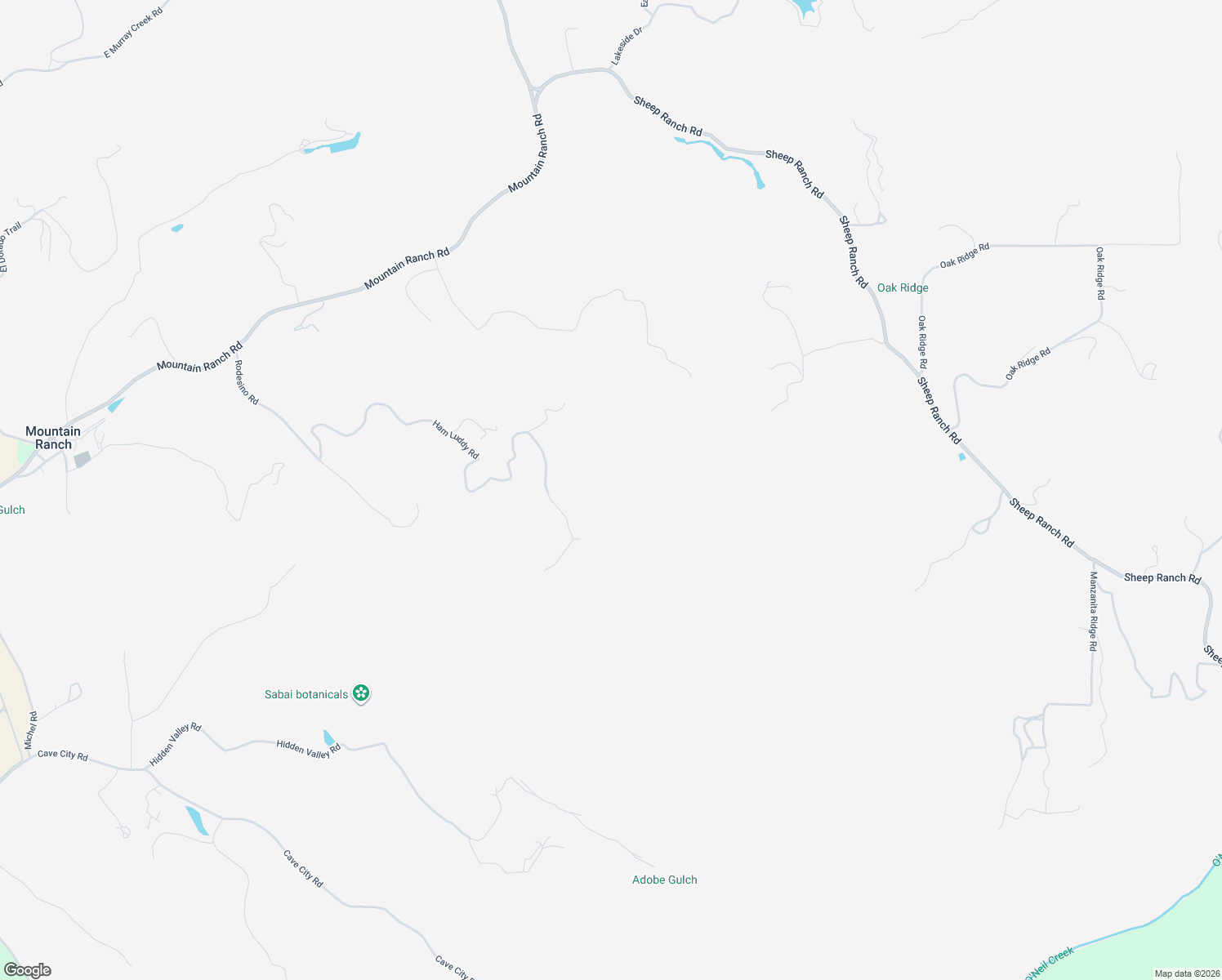 map of restaurants, bars, coffee shops, grocery stores, and more near 10263 Ham Luddy Road in Mountain Ranch