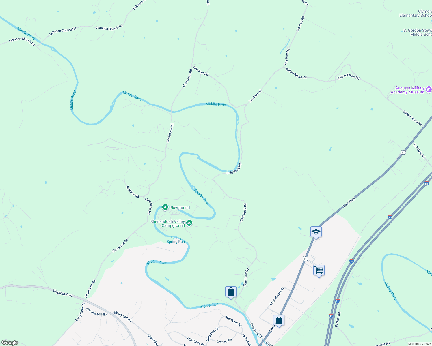 map of restaurants, bars, coffee shops, grocery stores, and more near Bald Rock Road in Verona