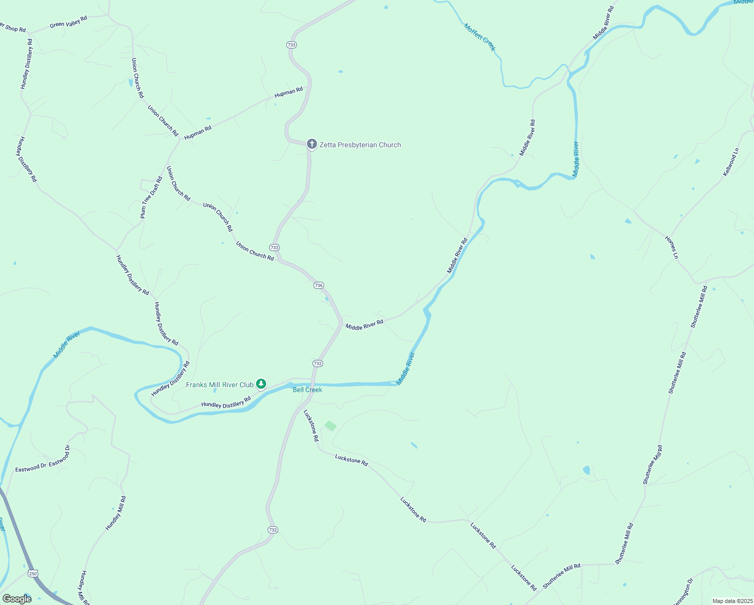 map of restaurants, bars, coffee shops, grocery stores, and more near 1457 Middle River Road in Staunton