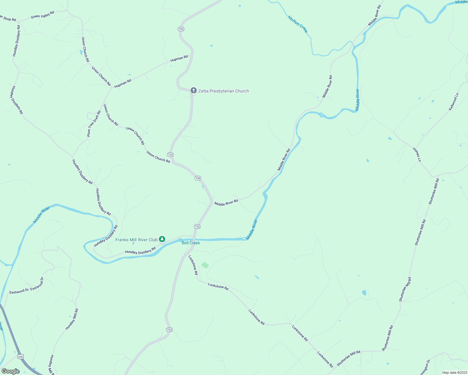 map of restaurants, bars, coffee shops, grocery stores, and more near 1457 Middle River Road in Staunton