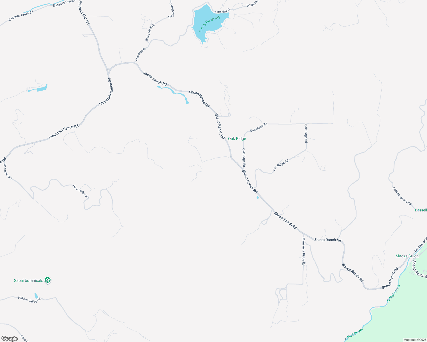 map of restaurants, bars, coffee shops, grocery stores, and more near 175 McKinney Diggins Rd in Mountain Ranch