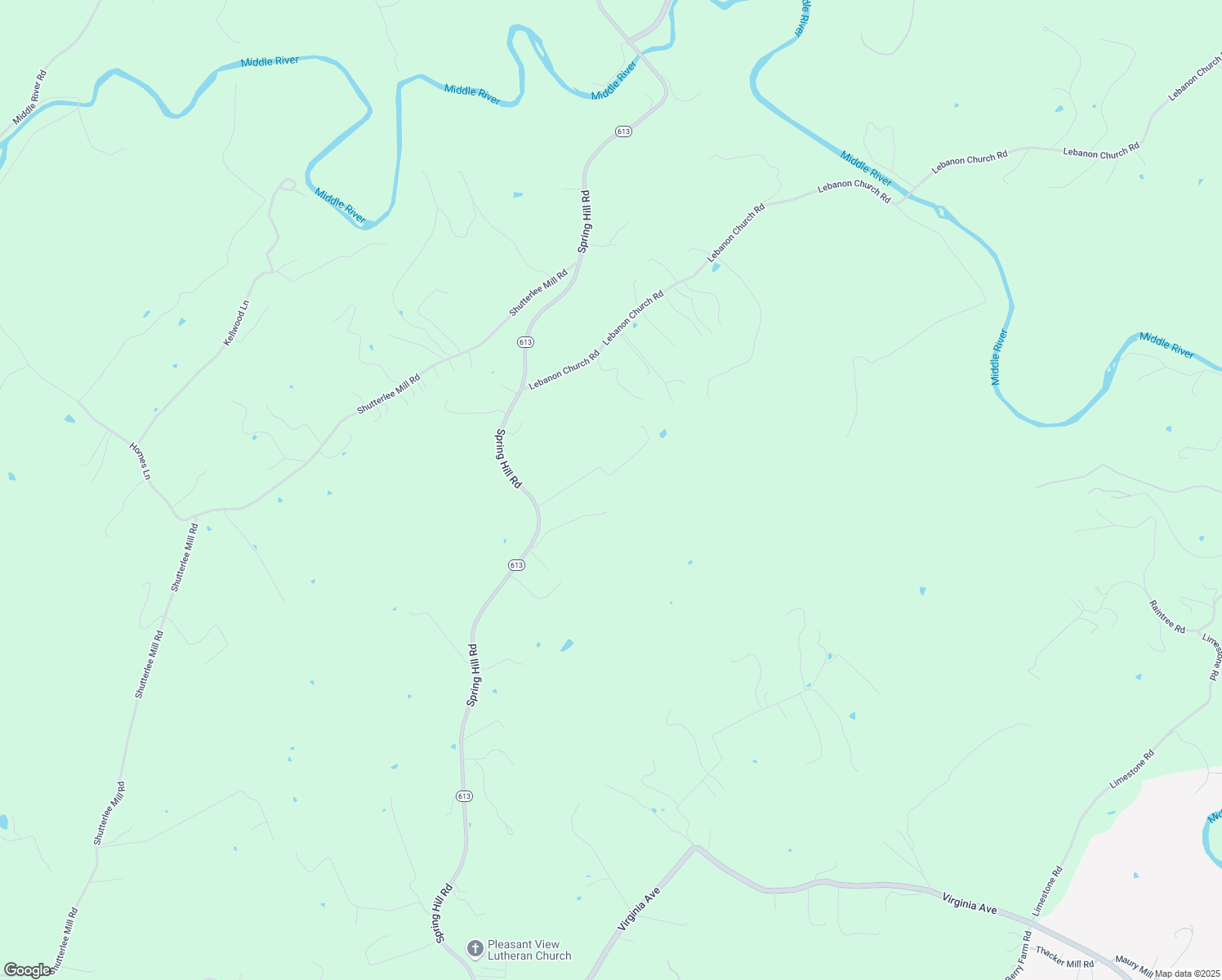 map of restaurants, bars, coffee shops, grocery stores, and more near 86 Lorway Farm Lane in Staunton