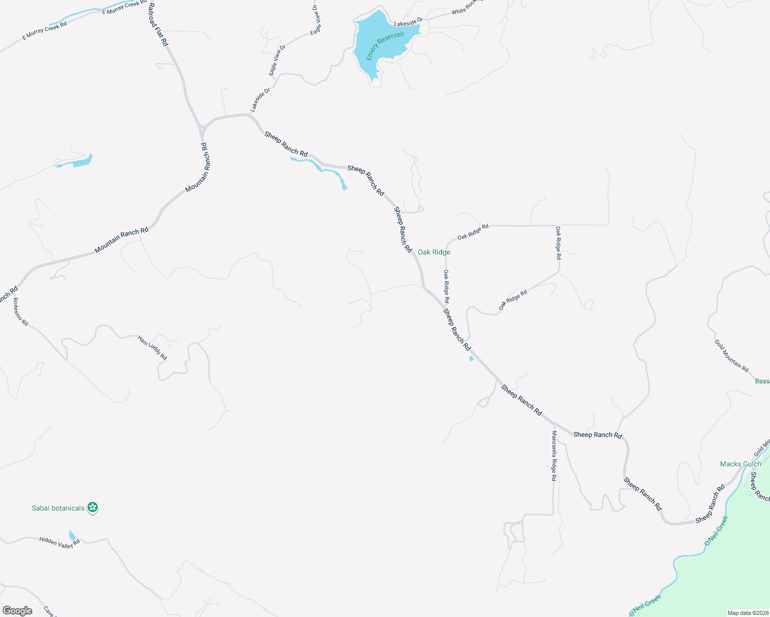 map of restaurants, bars, coffee shops, grocery stores, and more near 175 McKinney Diggins Road in Mountain Ranch