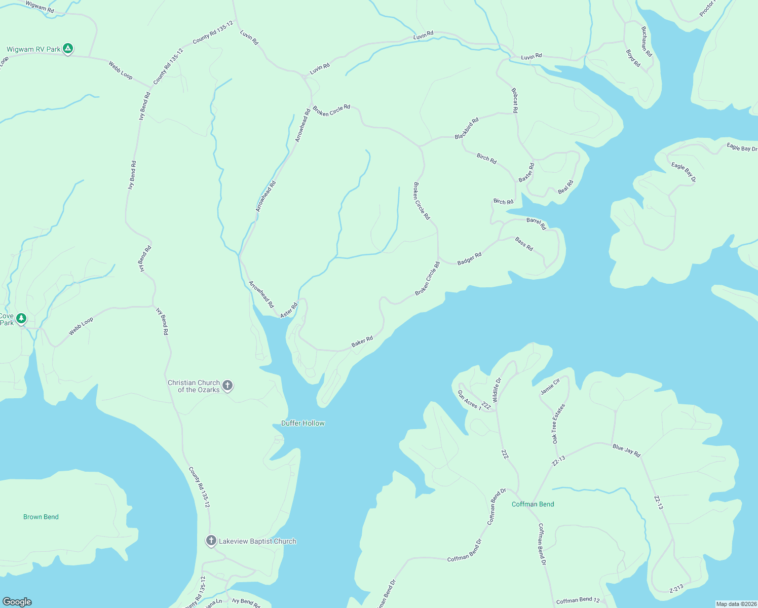 map of restaurants, bars, coffee shops, grocery stores, and more near Brocken Circle Road in Stover