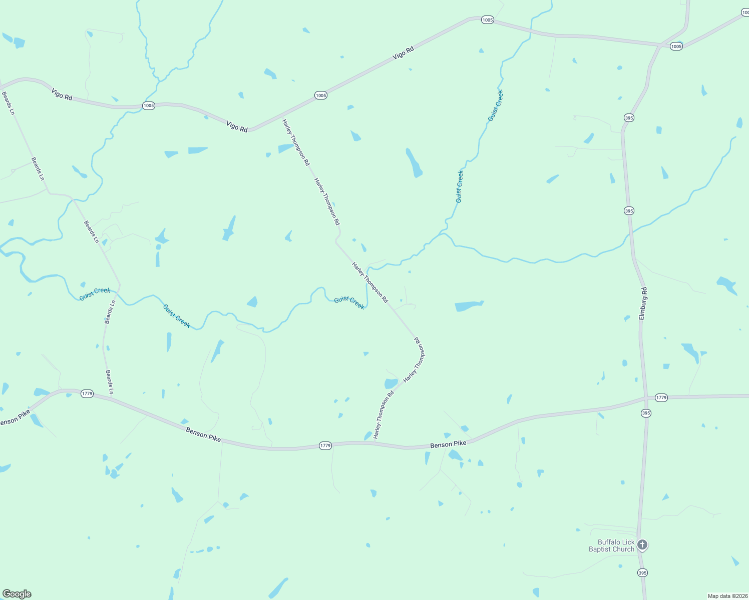 map of restaurants, bars, coffee shops, grocery stores, and more near 839 Harley-Thompson Road in Bagdad