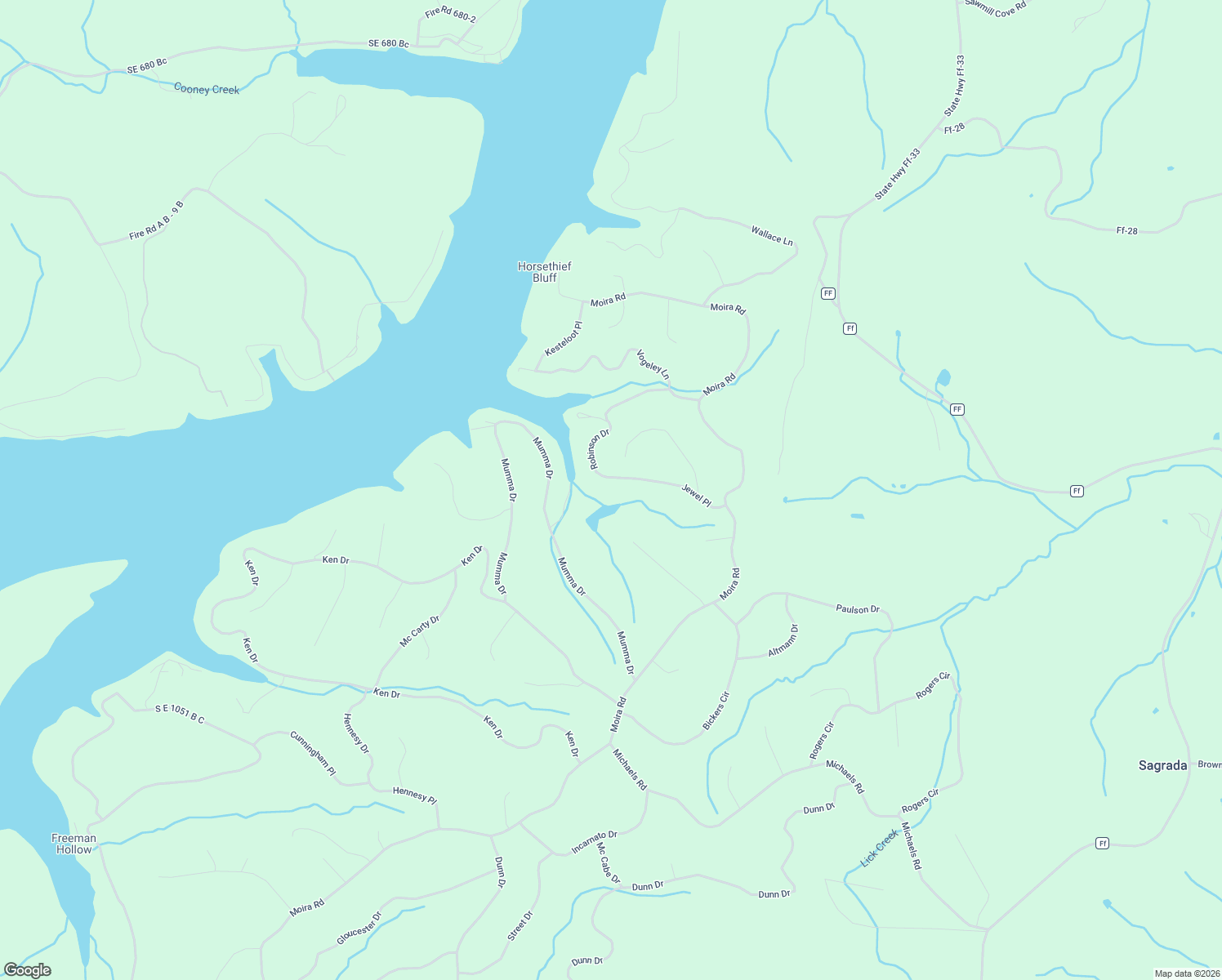 map of restaurants, bars, coffee shops, grocery stores, and more near Robinson Drive in Climax Springs