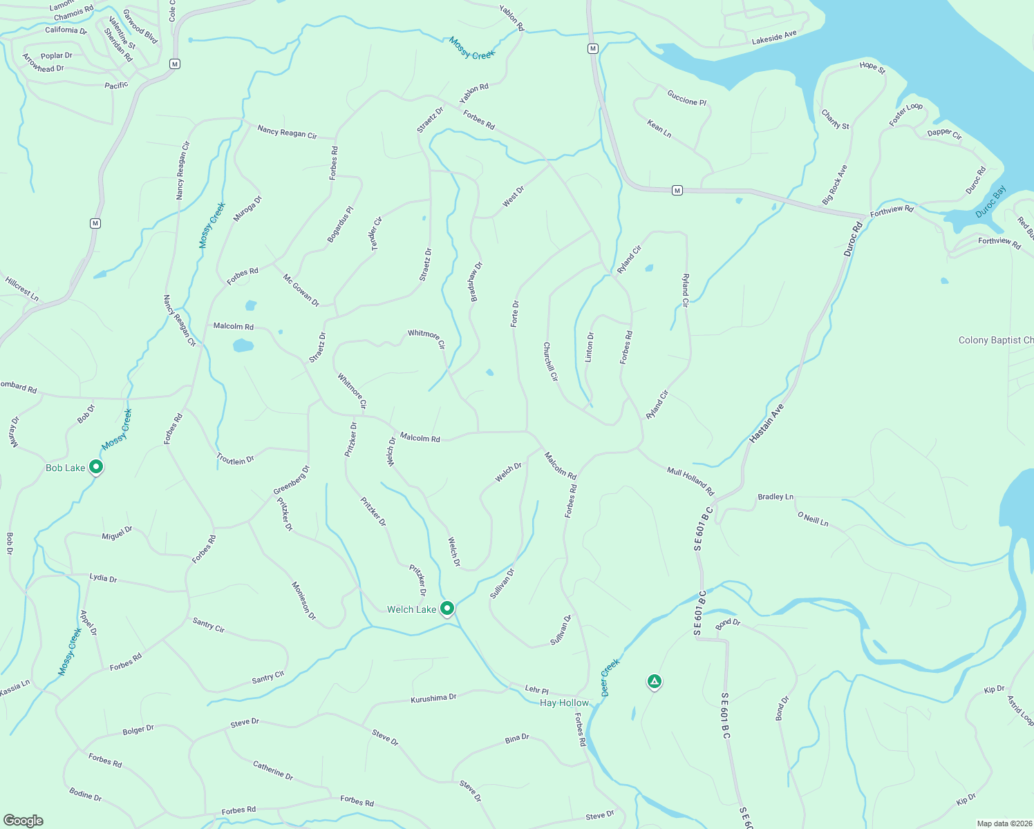 map of restaurants, bars, coffee shops, grocery stores, and more near Forte Drive in Edwards