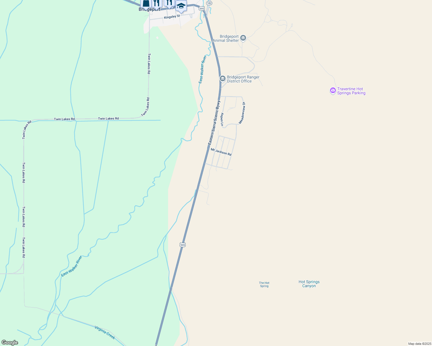 map of restaurants, bars, coffee shops, grocery stores, and more near 104 Mount Patterson Drive in Bridgeport