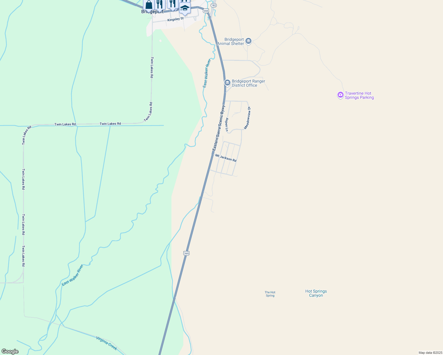 map of restaurants, bars, coffee shops, grocery stores, and more near 104 Mount Patterson Drive in Bridgeport
