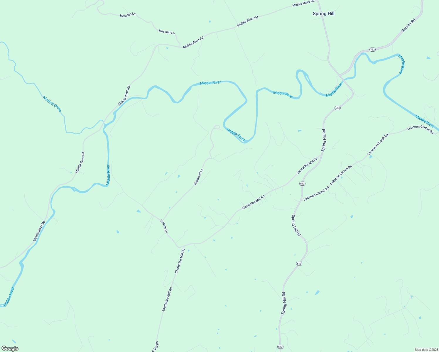 map of restaurants, bars, coffee shops, grocery stores, and more near 169 Kellwood Lane in Staunton
