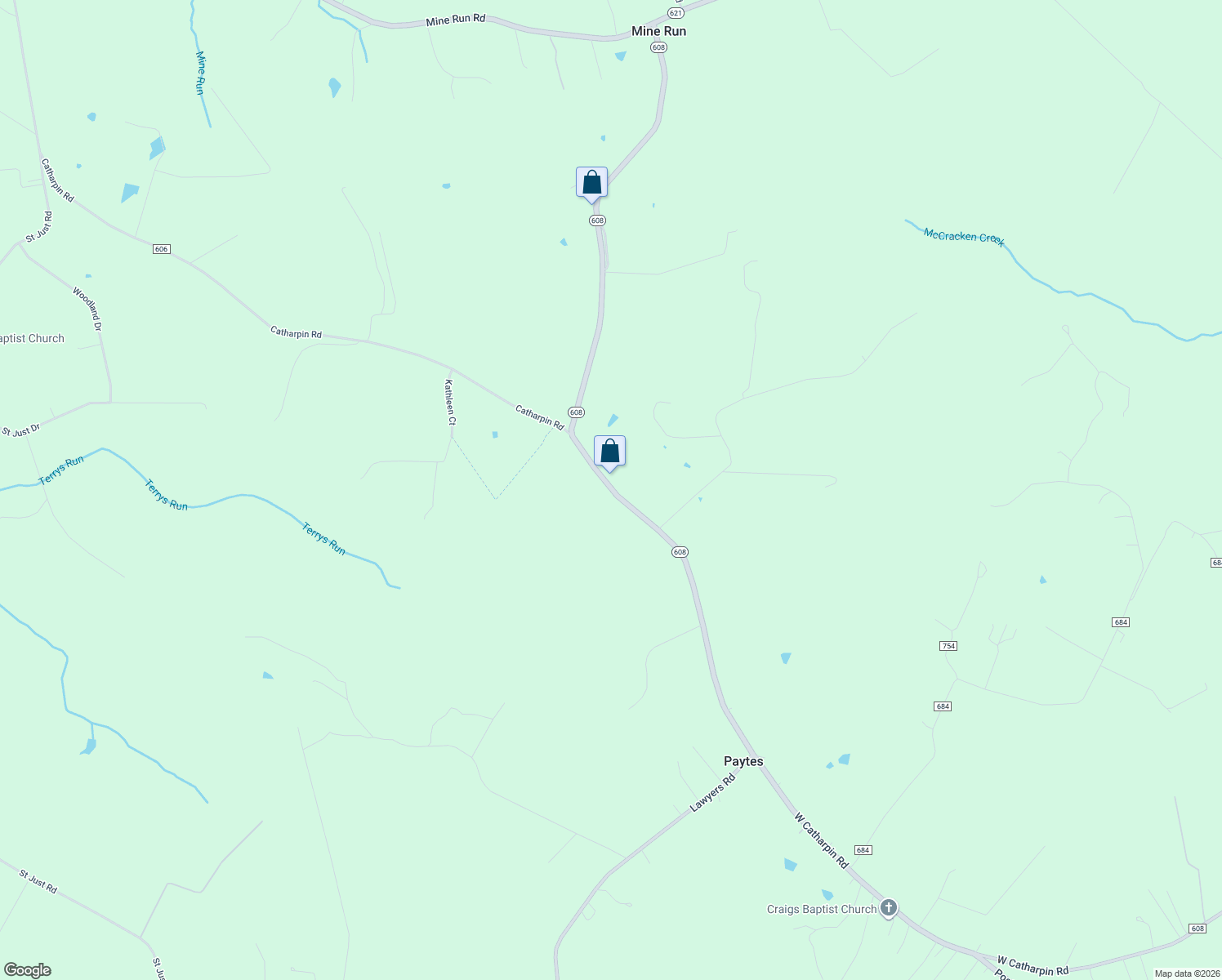 map of restaurants, bars, coffee shops, grocery stores, and more near 30504 Catharpin Road in Locust Grove