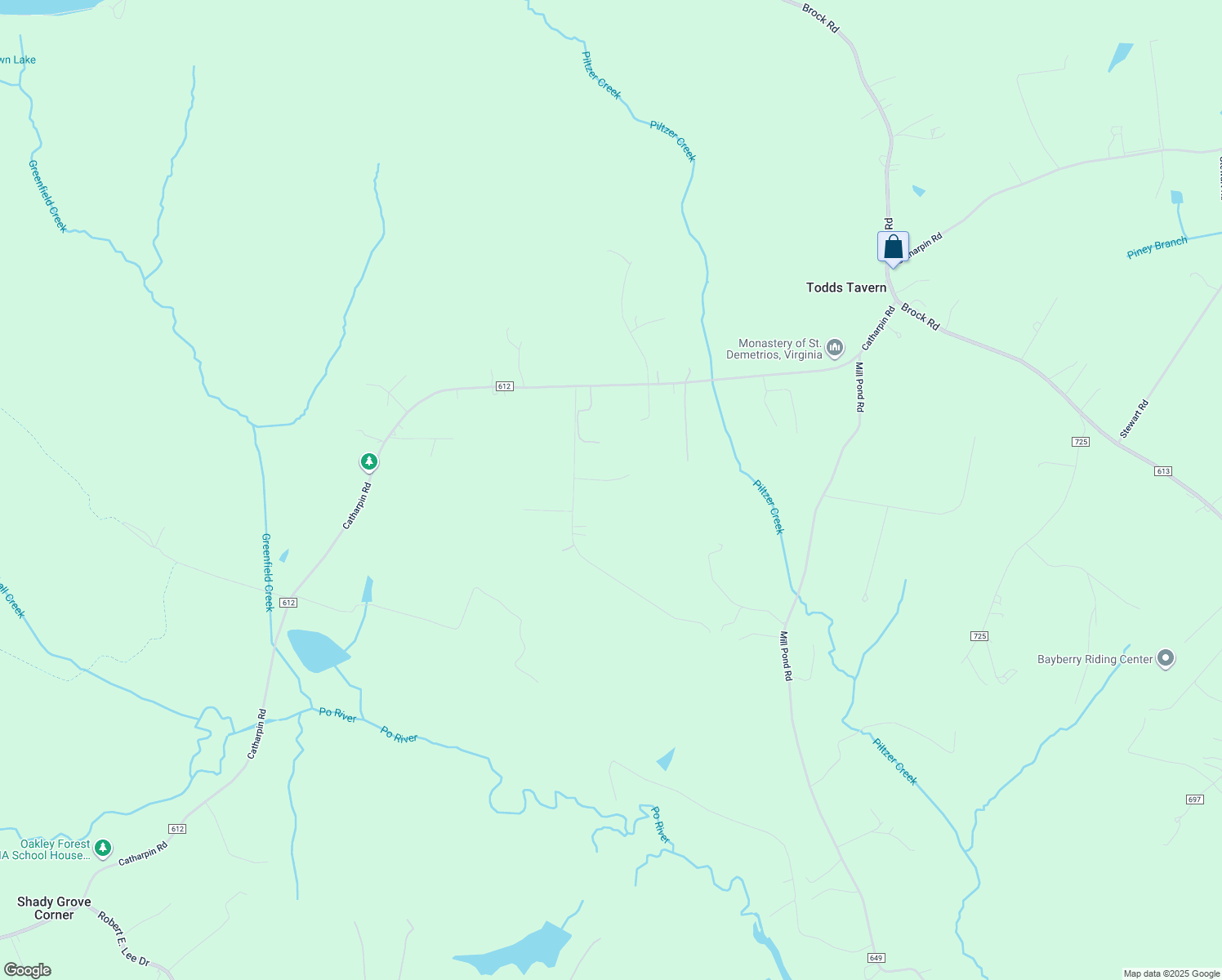 map of restaurants, bars, coffee shops, grocery stores, and more near 10012 Payne Circle in Spotsylvania Courthouse