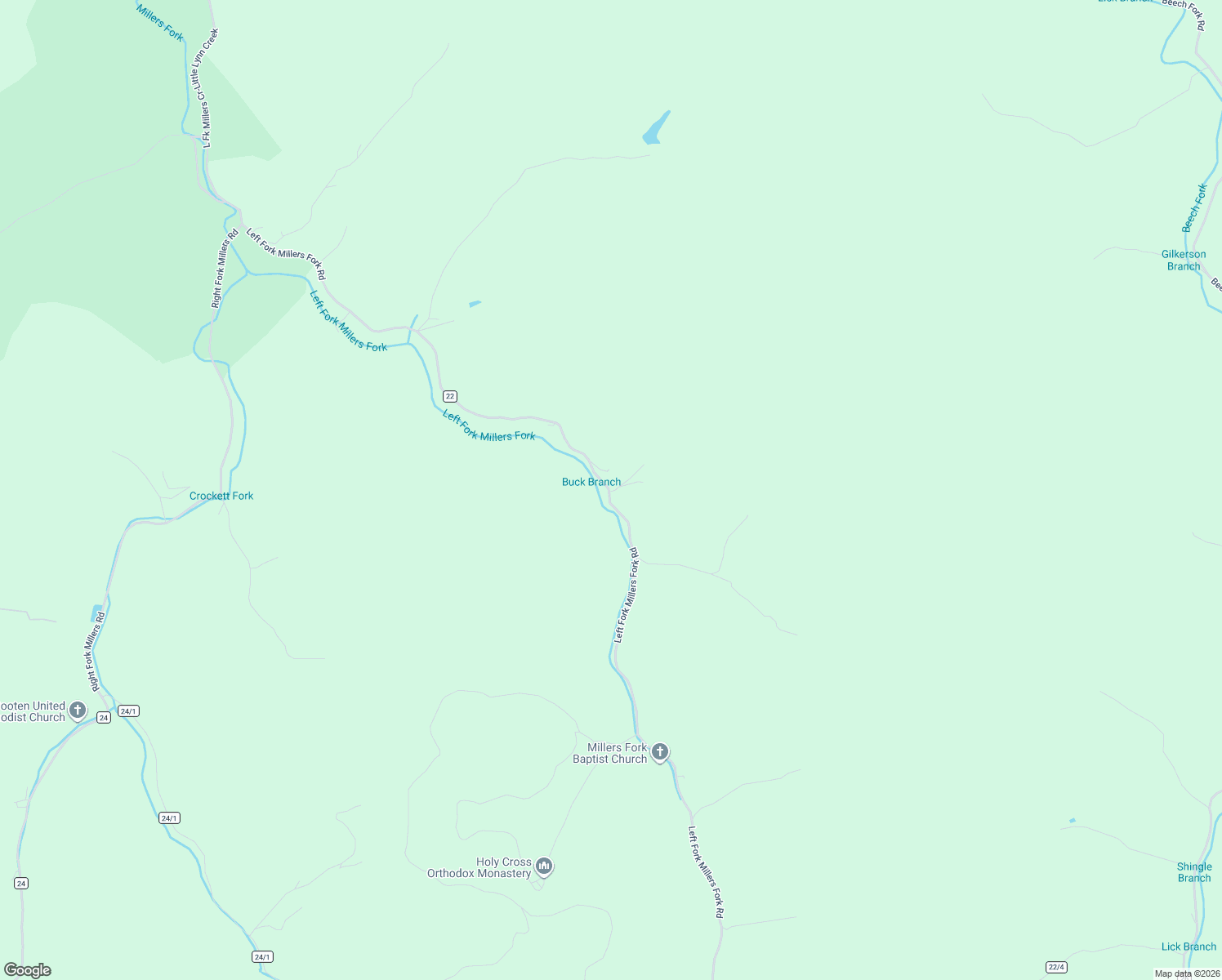map of restaurants, bars, coffee shops, grocery stores, and more near 51 Buck Branch Drive in Wayne