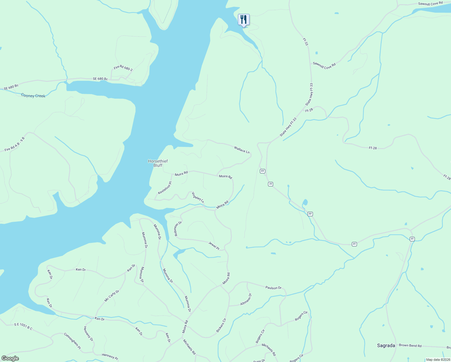 map of restaurants, bars, coffee shops, grocery stores, and more near 200 Wallace Lane in Climax Springs