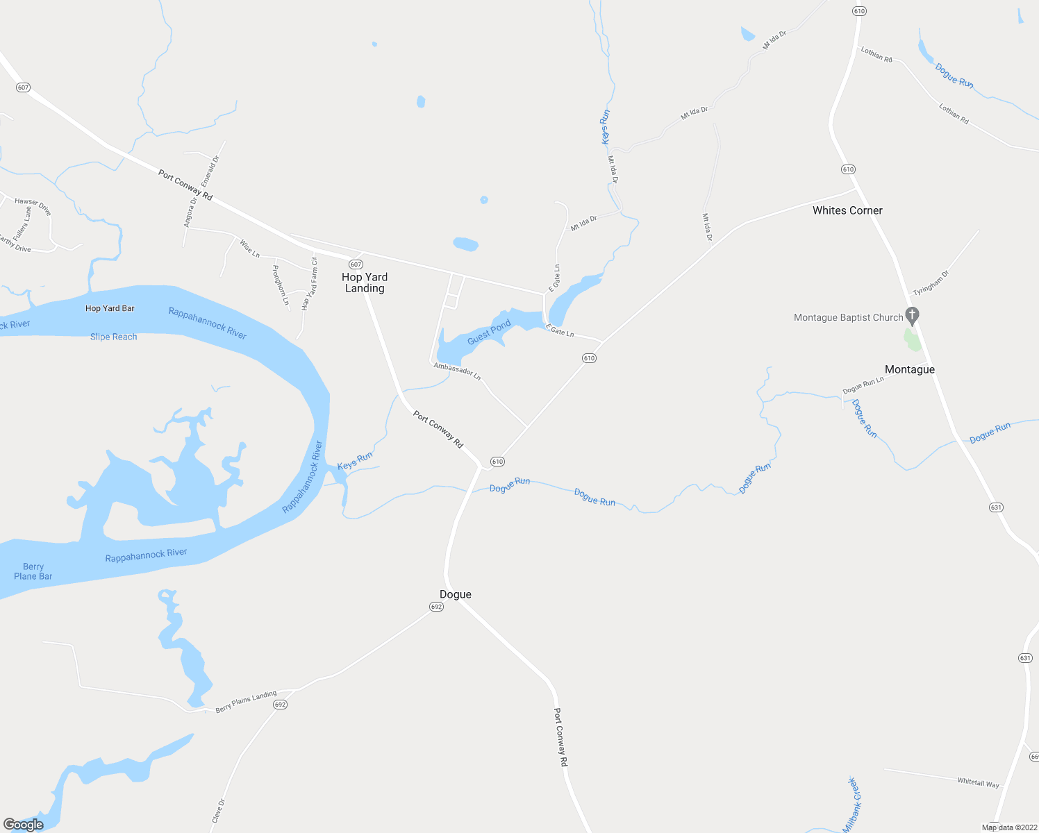 map of restaurants, bars, coffee shops, grocery stores, and more near 12441 Ambassador Lane in King George