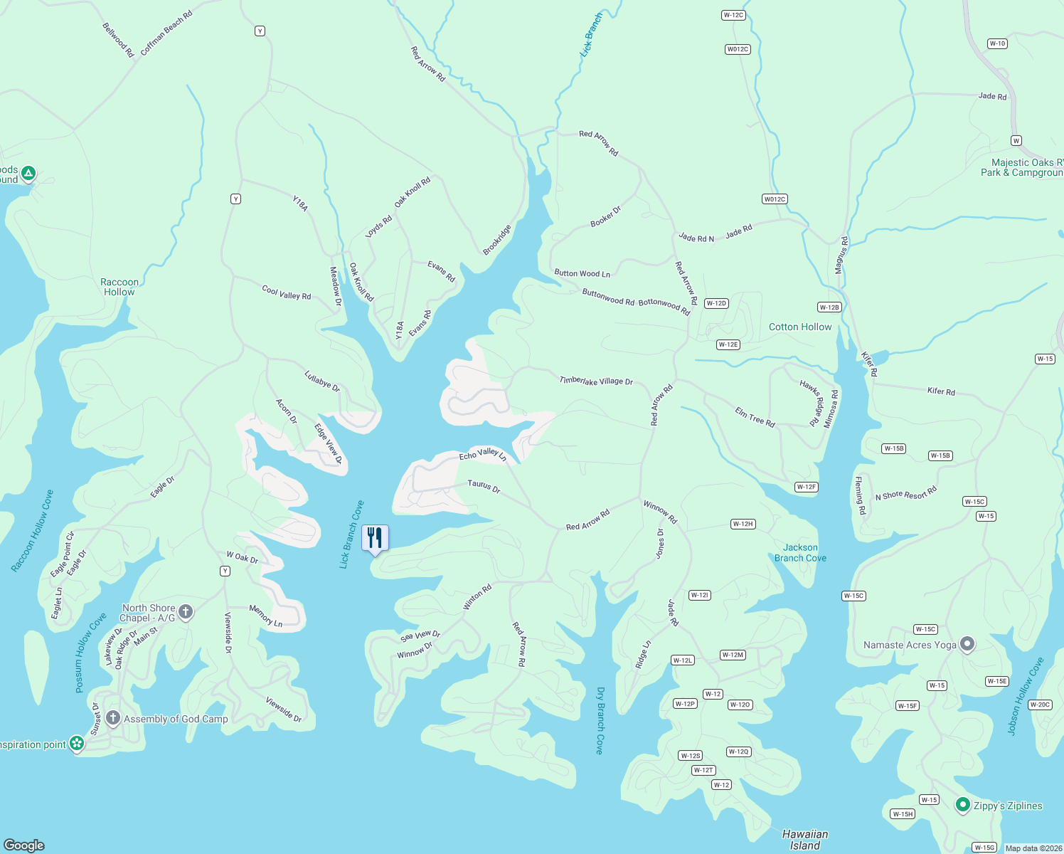 map of restaurants, bars, coffee shops, grocery stores, and more near 20559 Echo Valley Road in Rocky Mount