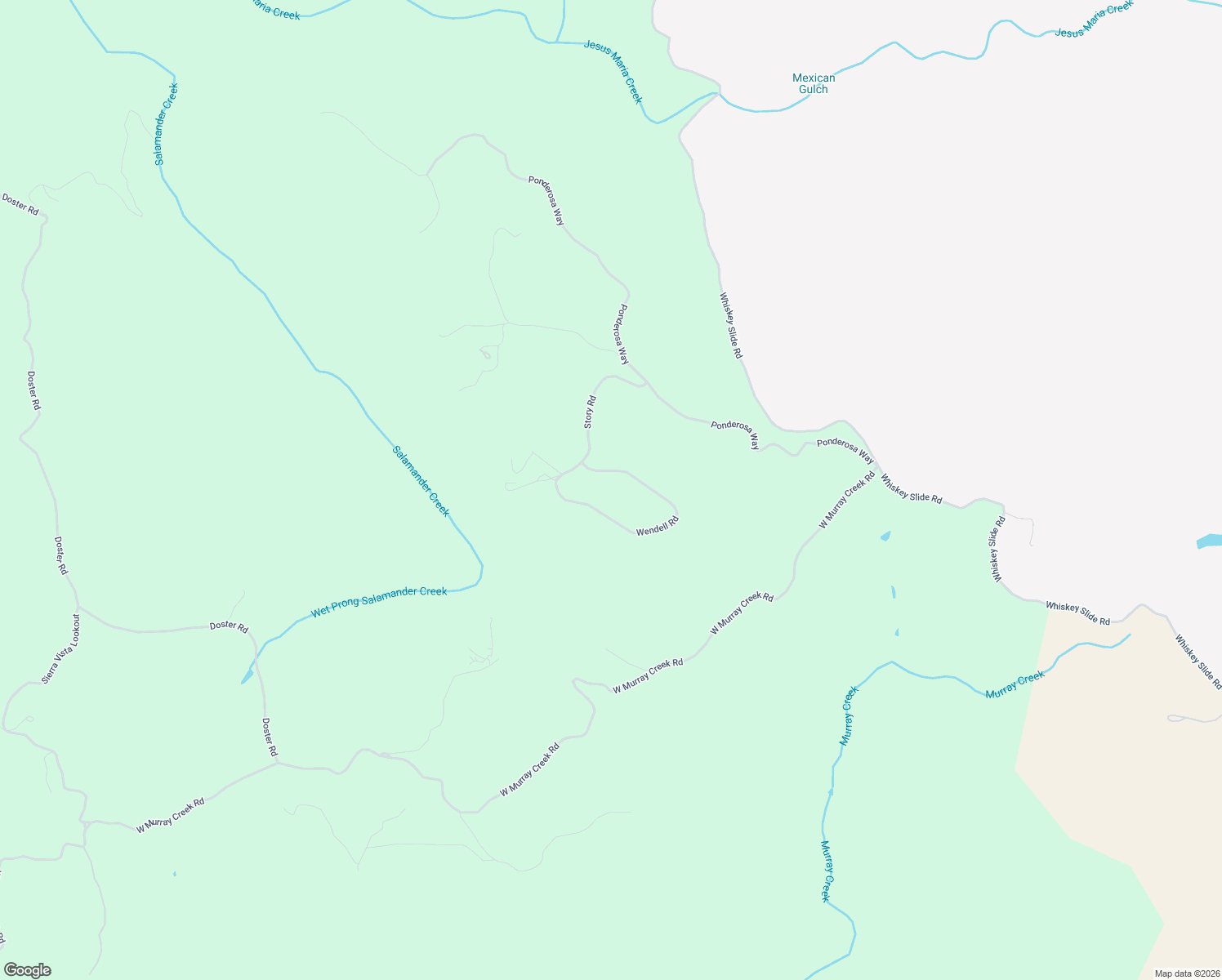 map of restaurants, bars, coffee shops, grocery stores, and more near 10006 Wendell Road in Mountain Ranch