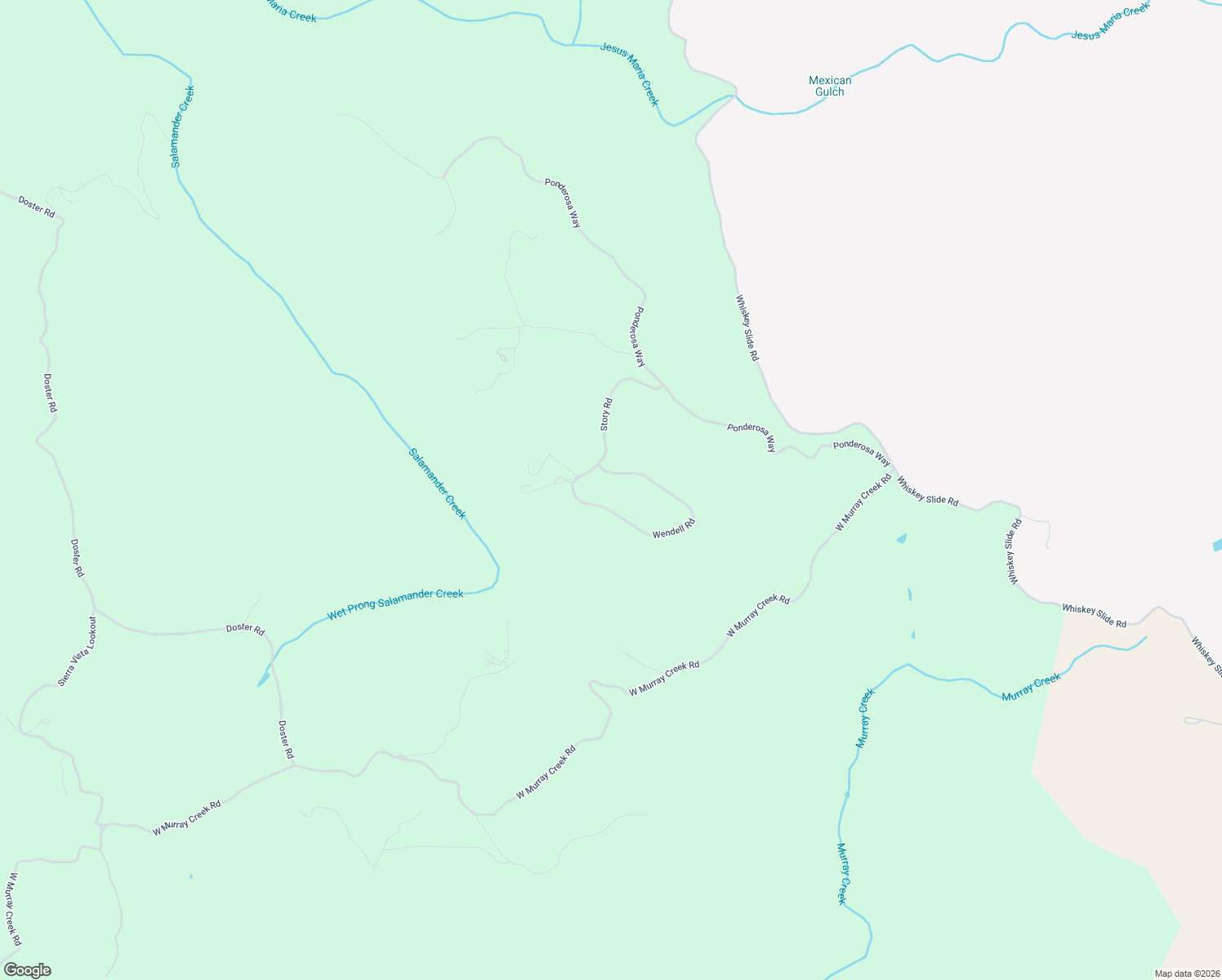 map of restaurants, bars, coffee shops, grocery stores, and more near 10006 Wendell Road in Mountain Ranch
