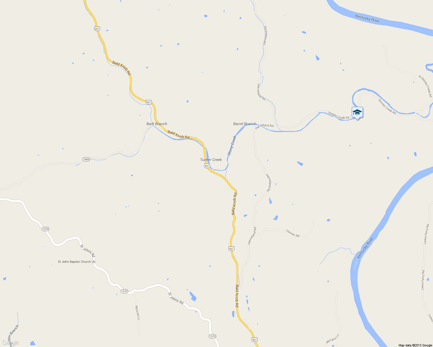 map of restaurants, bars, coffee shops, grocery stores, and more near 4640 Bald Knob Road in Frankfort