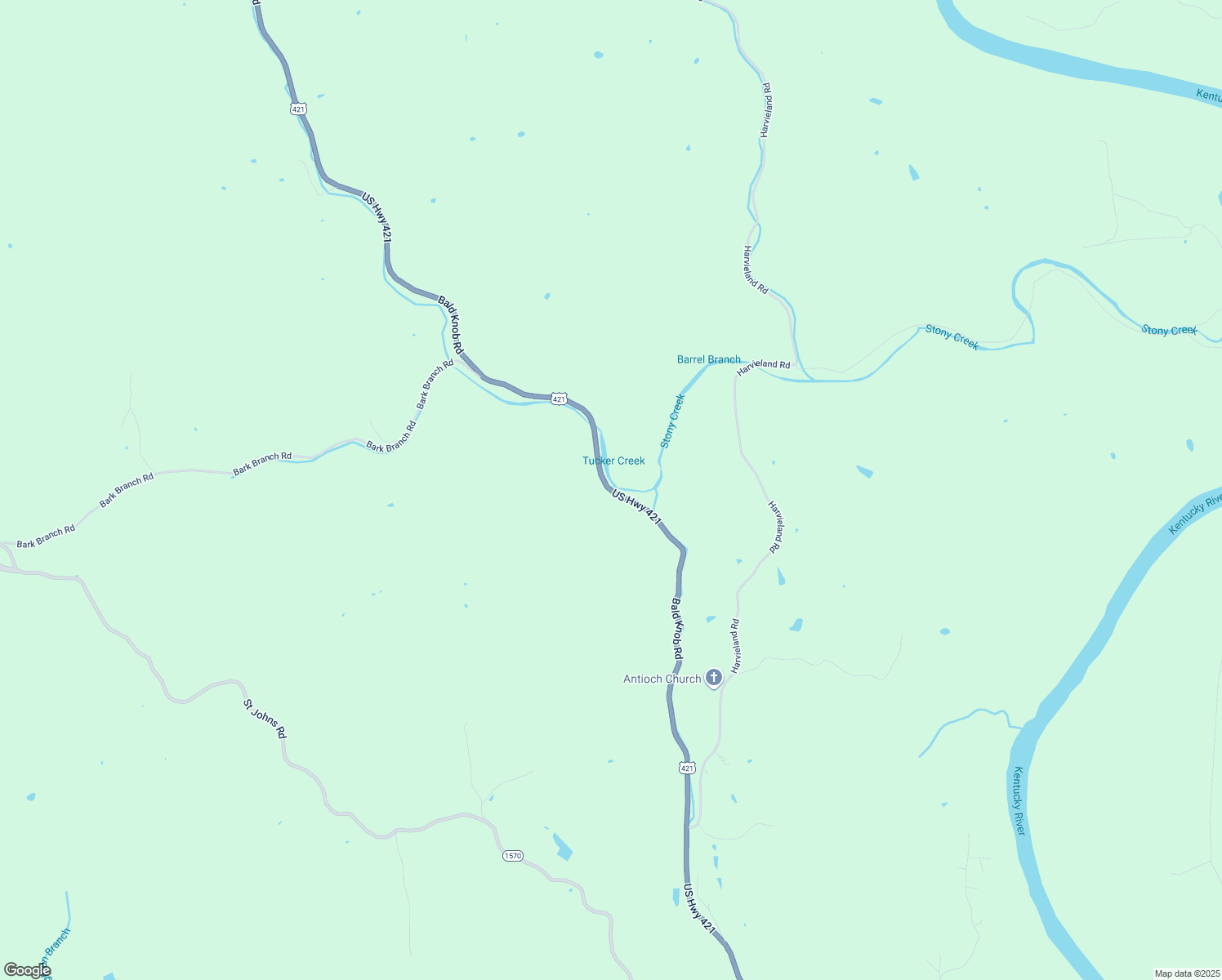 map of restaurants, bars, coffee shops, grocery stores, and more near 4698 Bald Knob Road in Frankfort