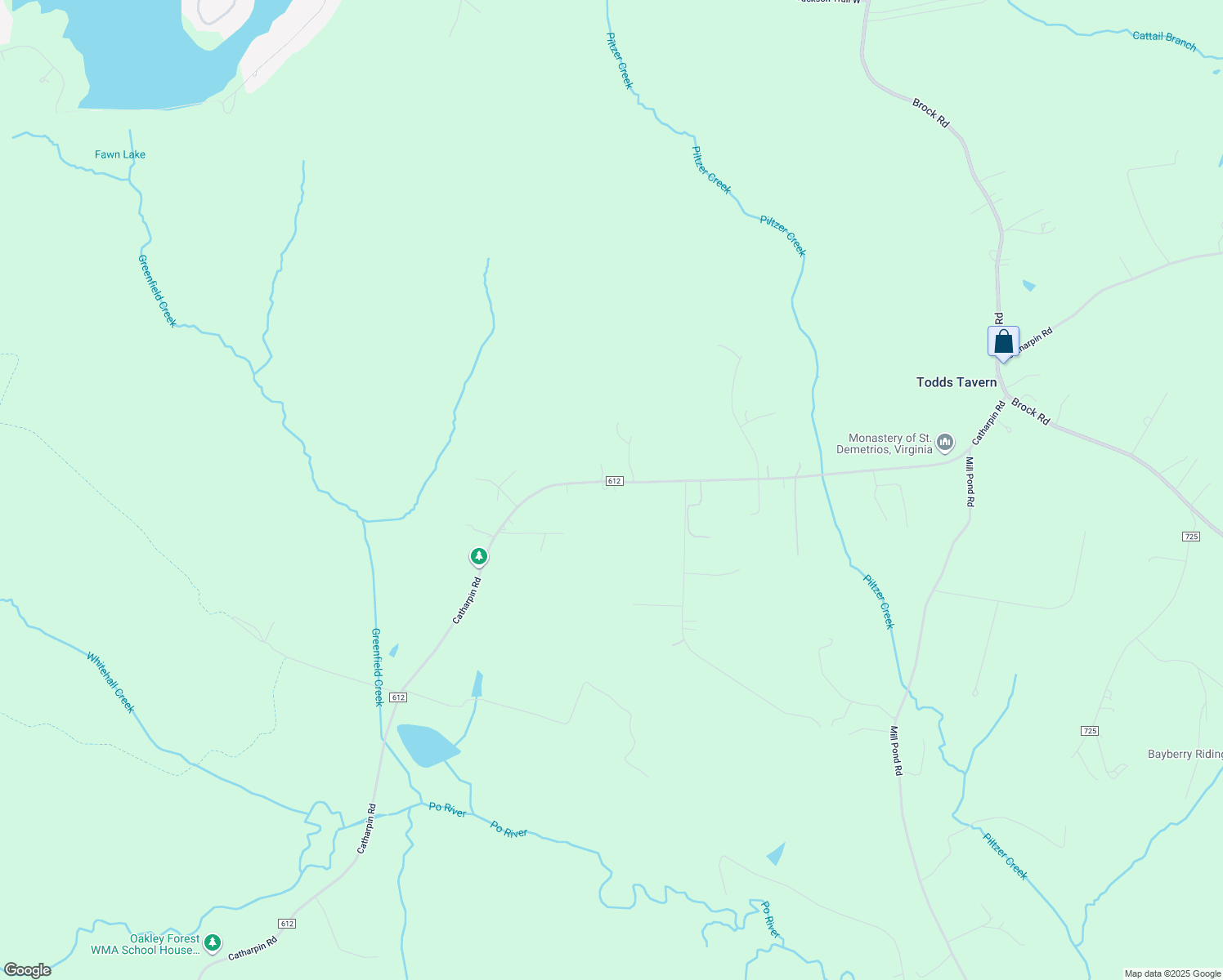 map of restaurants, bars, coffee shops, grocery stores, and more near 10331 Catharpin Road in Spotsylvania Courthouse