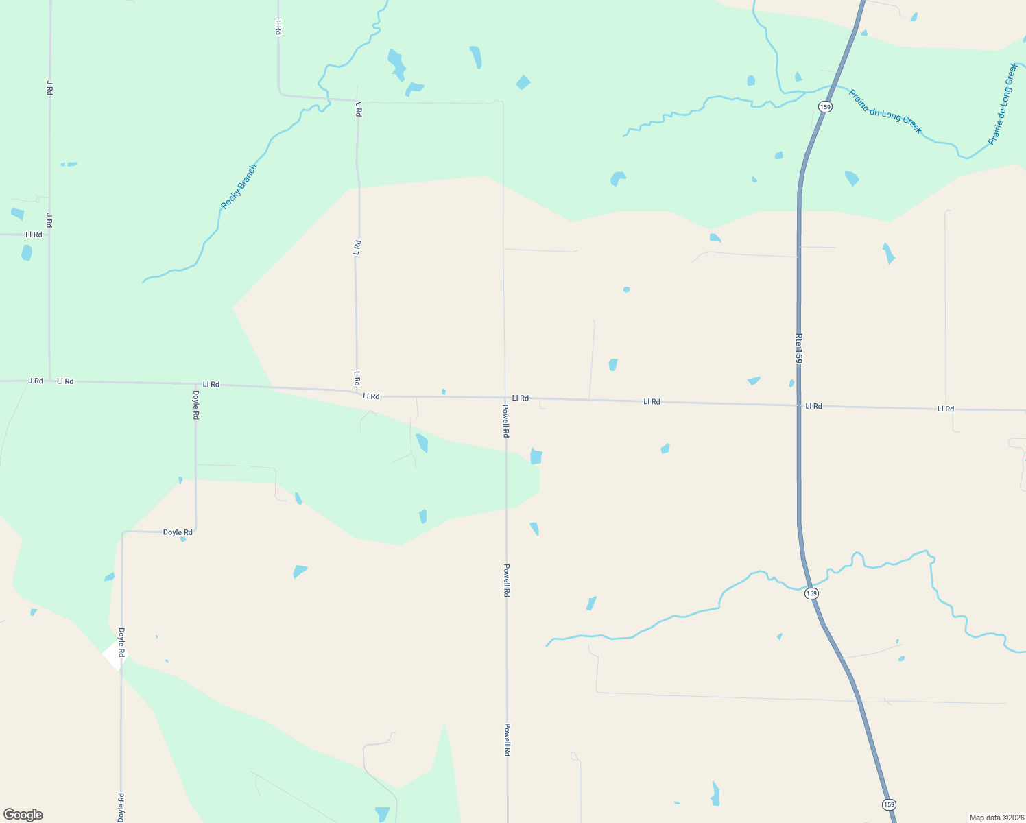 map of restaurants, bars, coffee shops, grocery stores, and more near 7618 Ll Road in Red Bud