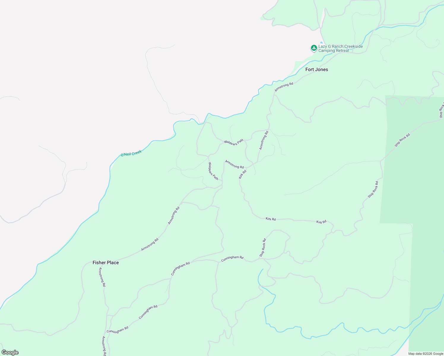 map of restaurants, bars, coffee shops, grocery stores, and more near Armstrong Road in Calaveras County
