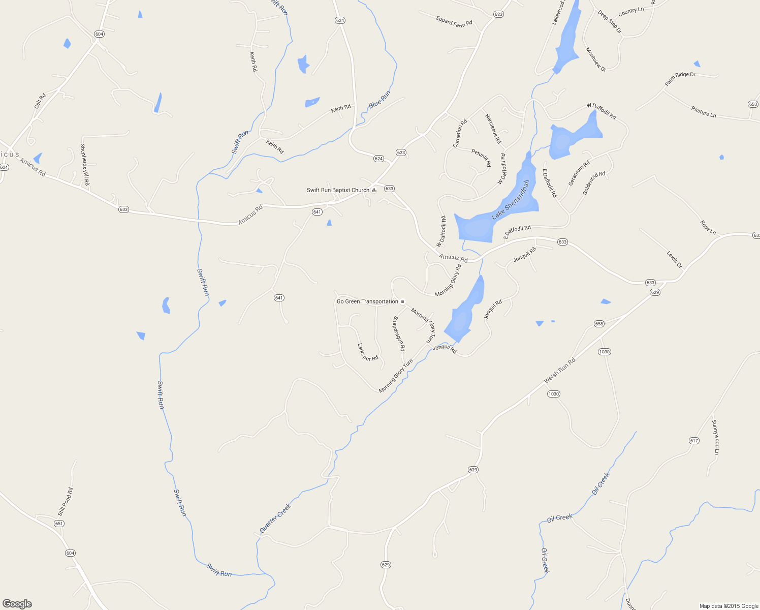 map of restaurants, bars, coffee shops, grocery stores, and more near 1355 Morning Glory Turn in Ruckersville