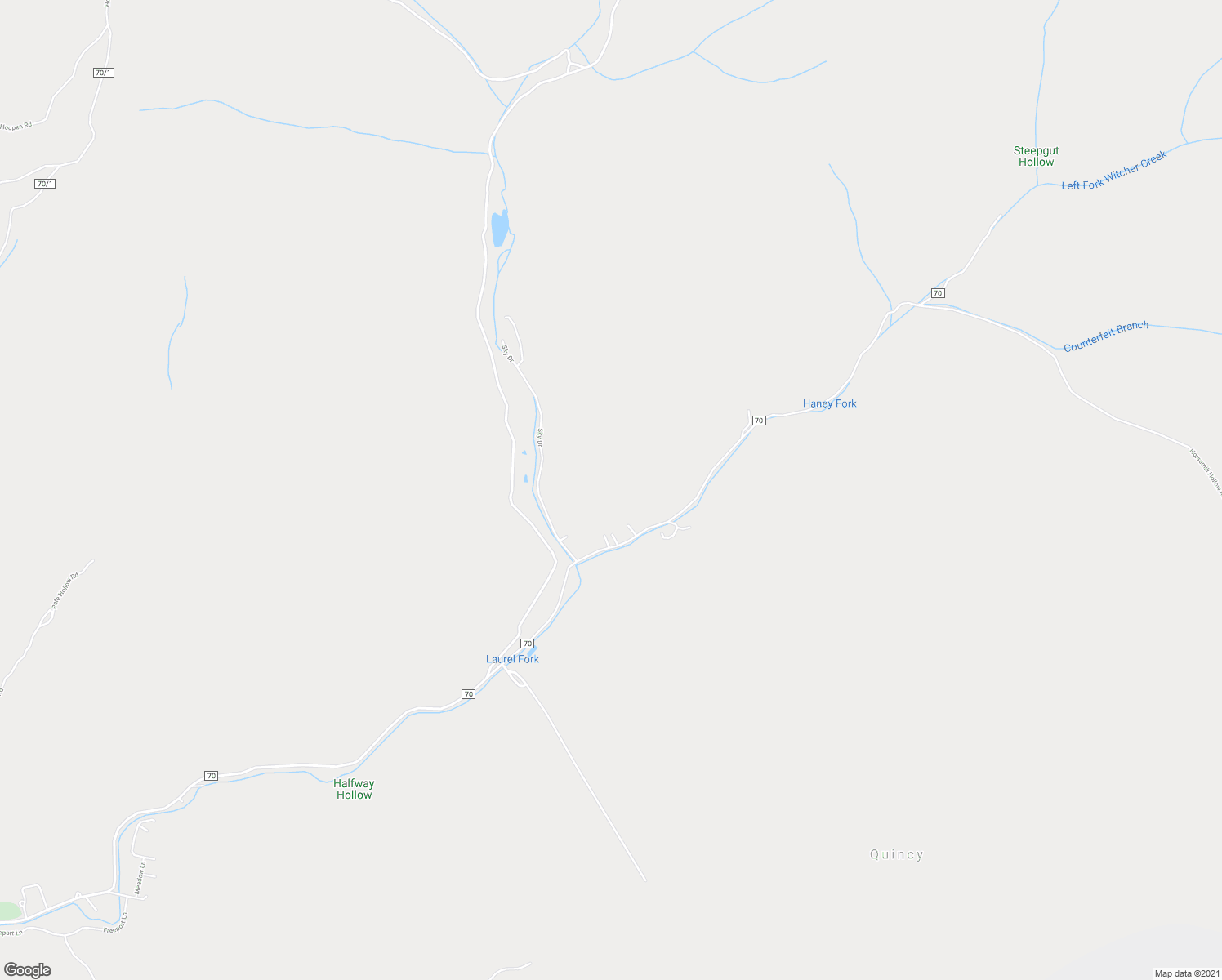 map of restaurants, bars, coffee shops, grocery stores, and more near 4739 Witcher Creek Road in Belle