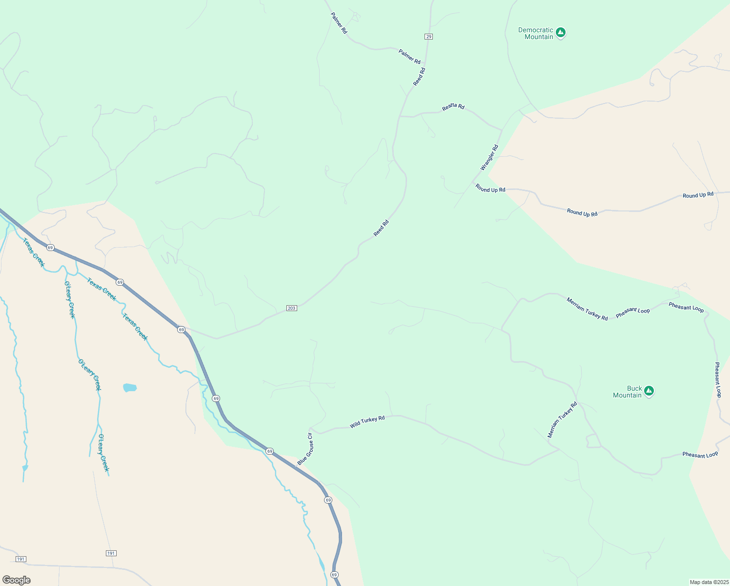 map of restaurants, bars, coffee shops, grocery stores, and more near 640 Merriam Turkey Road in Westcliffe