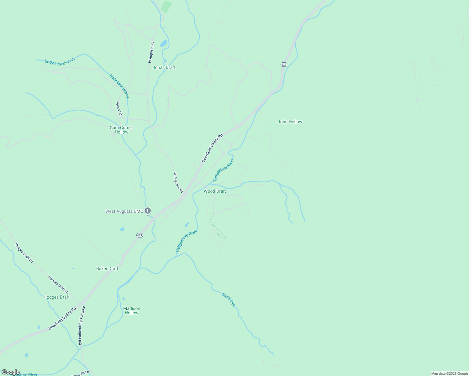 map of restaurants, bars, coffee shops, grocery stores, and more near 151 Stony Brook Road in West Augusta
