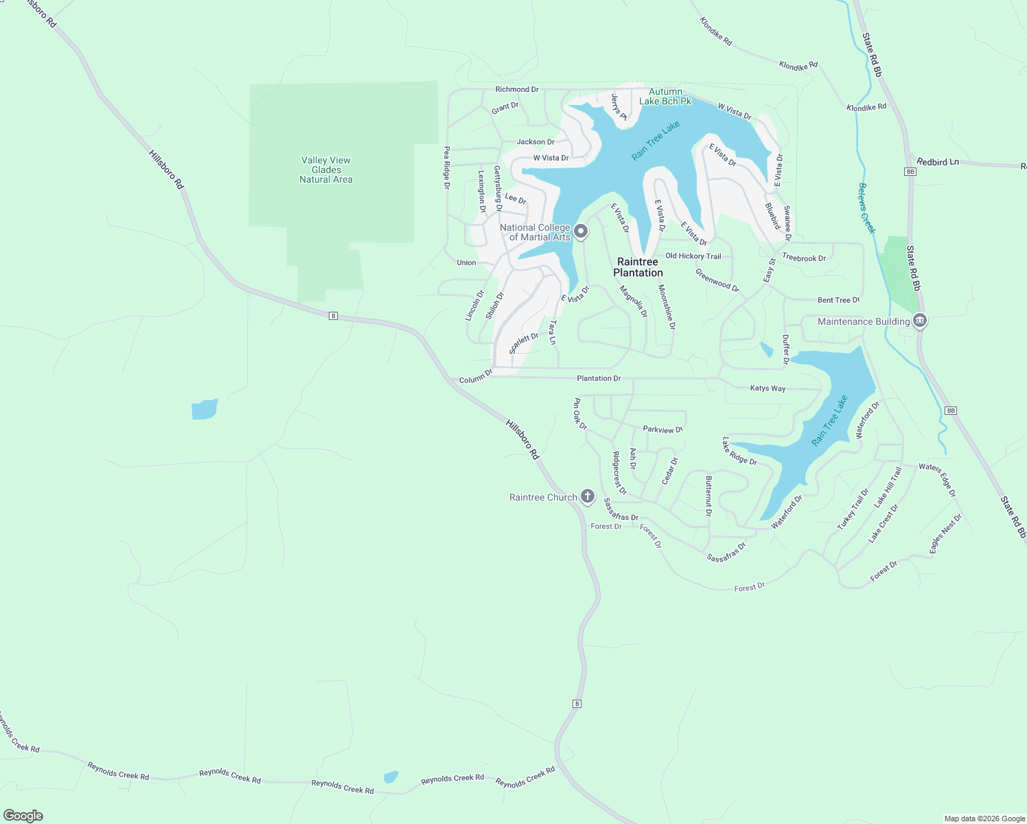 map of restaurants, bars, coffee shops, grocery stores, and more near 5930 State Highway B in Hillsboro