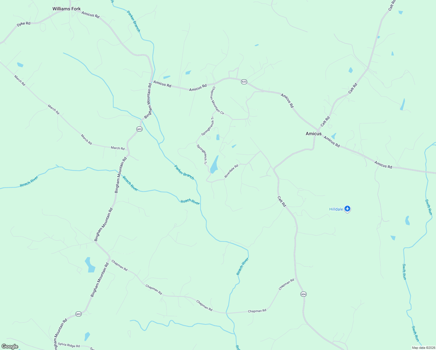 map of restaurants, bars, coffee shops, grocery stores, and more near 2-298 Springbranch Tr in Stanardsville