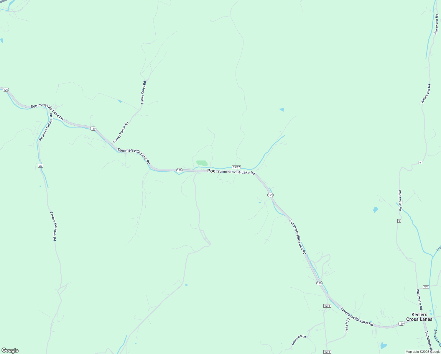 map of restaurants, bars, coffee shops, grocery stores, and more near 8365 Summersville Lake Road in Summersville