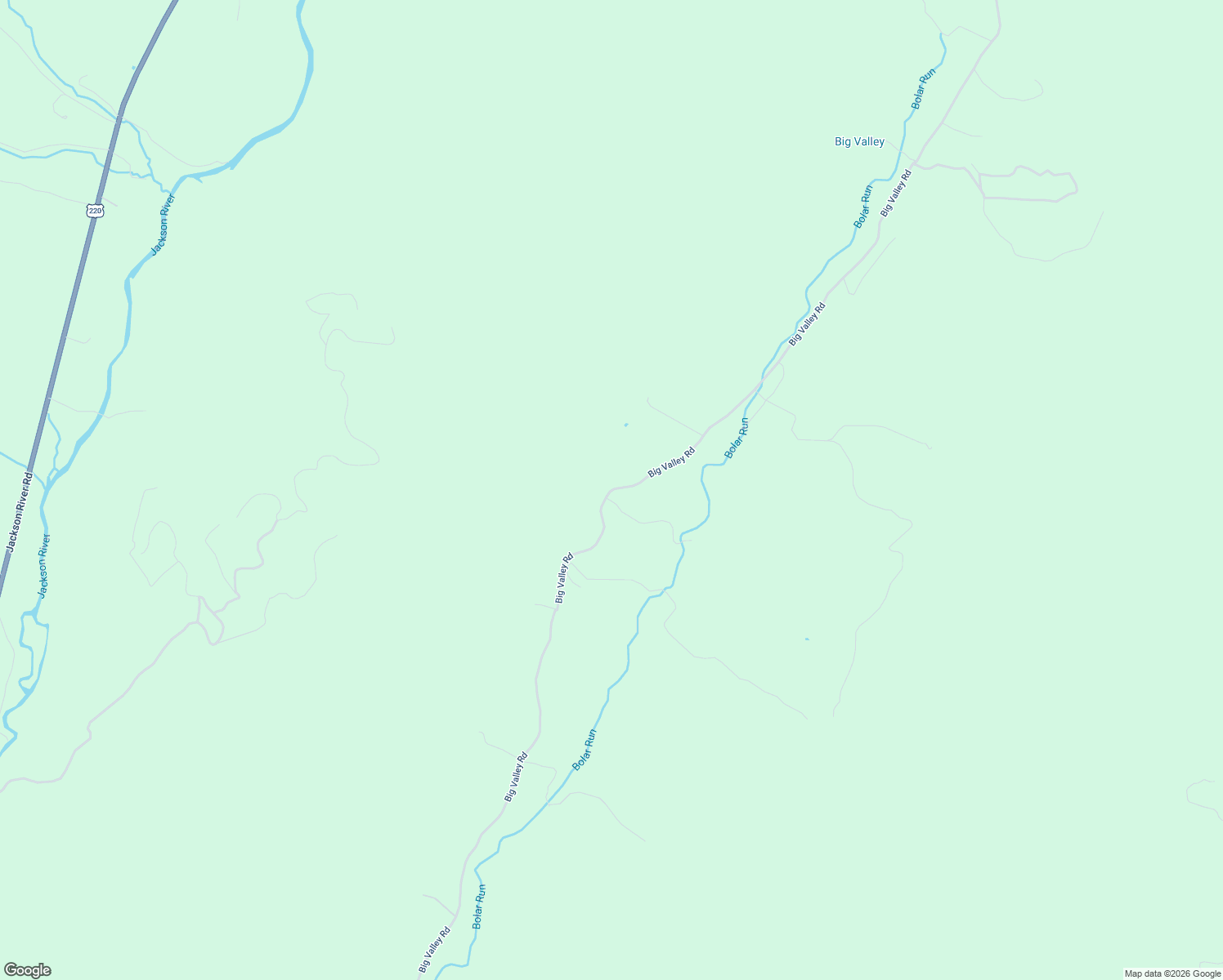map of restaurants, bars, coffee shops, grocery stores, and more near Big Valley Road in Warm Springs