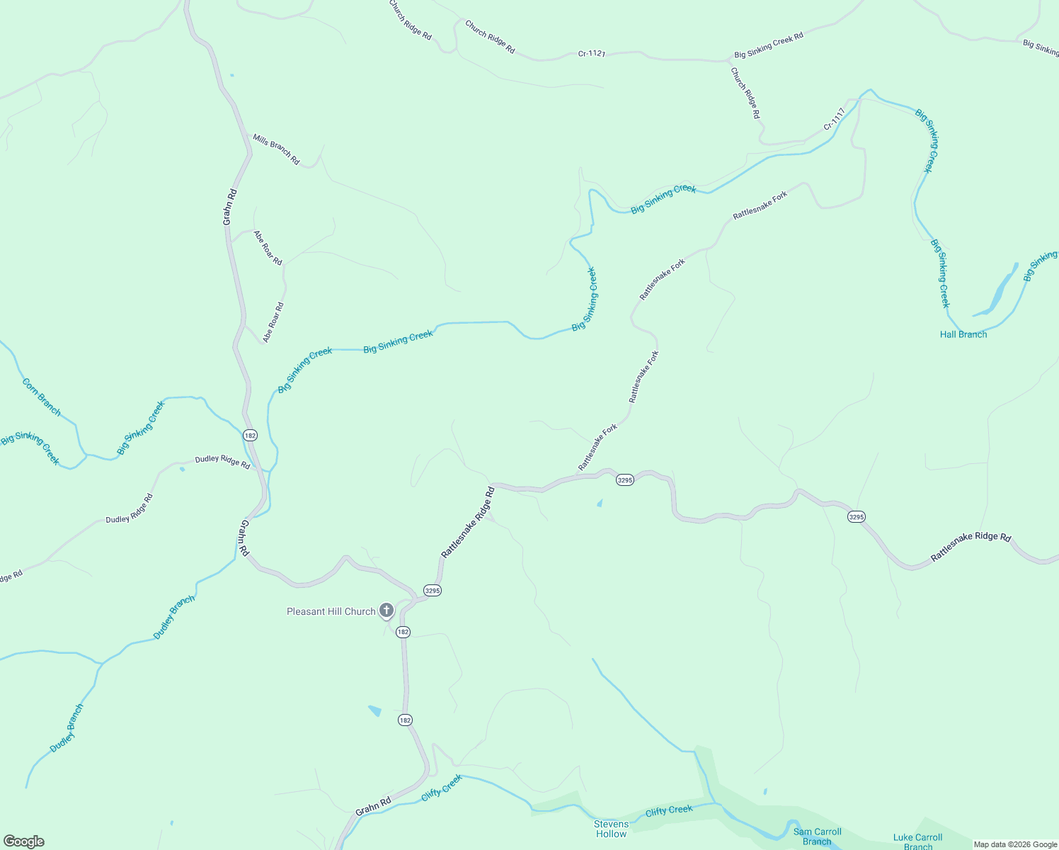 map of restaurants, bars, coffee shops, grocery stores, and more near 199 Rattlesnake Drive in Olive Hill