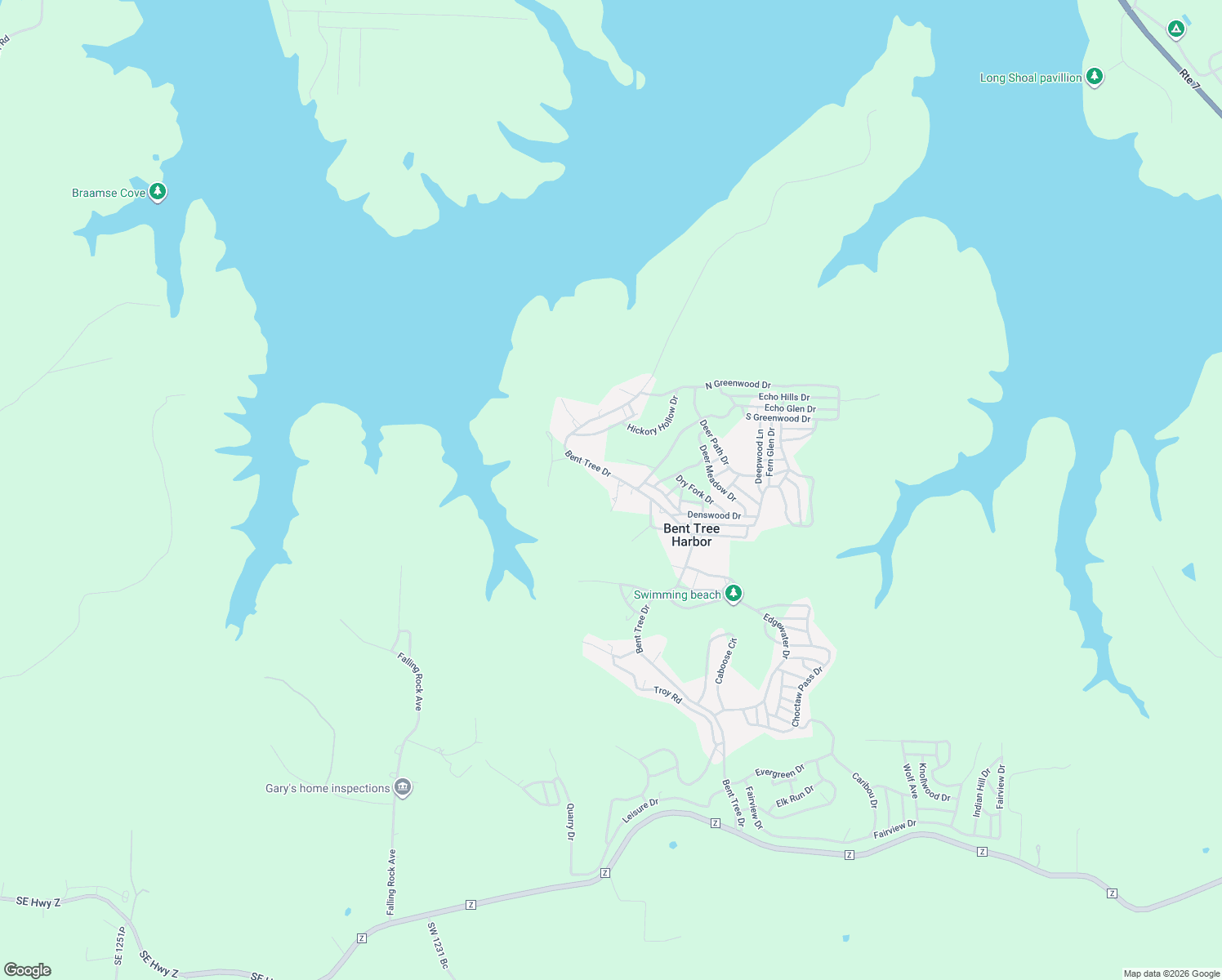 map of restaurants, bars, coffee shops, grocery stores, and more near 30440 Bent Tree Drive in Warsaw