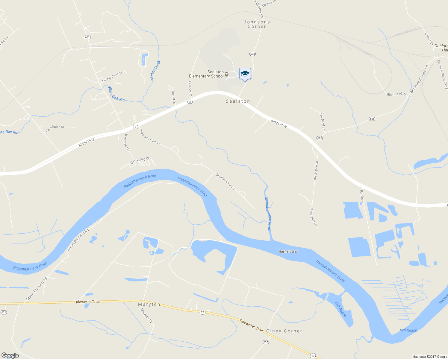 map of restaurants, bars, coffee shops, grocery stores, and more near 366 Brenthem Farm Drive in Fredericksburg