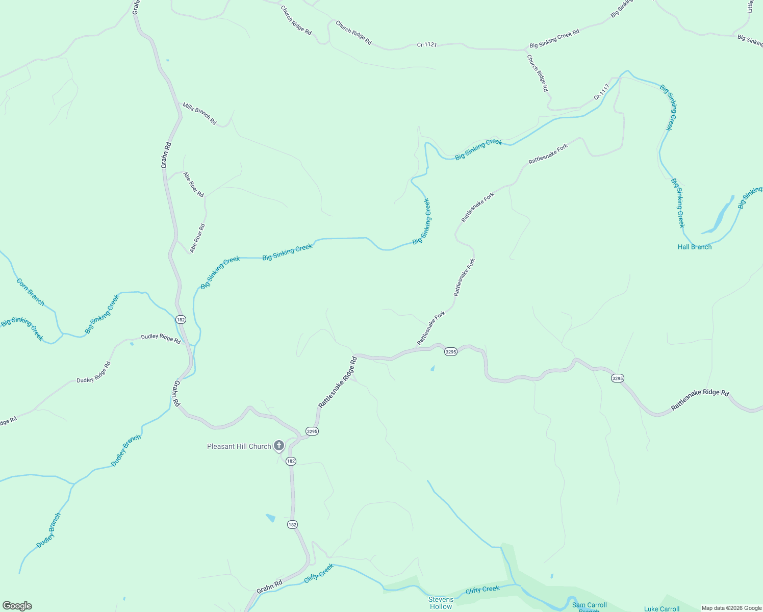 map of restaurants, bars, coffee shops, grocery stores, and more near 199 Rattlesnake Drive in Olive Hill