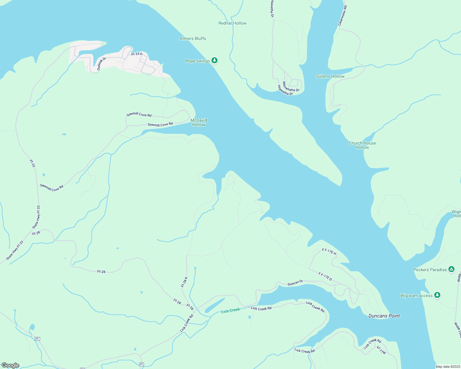 map of restaurants, bars, coffee shops, grocery stores, and more near Auggy Lane in Edwards
