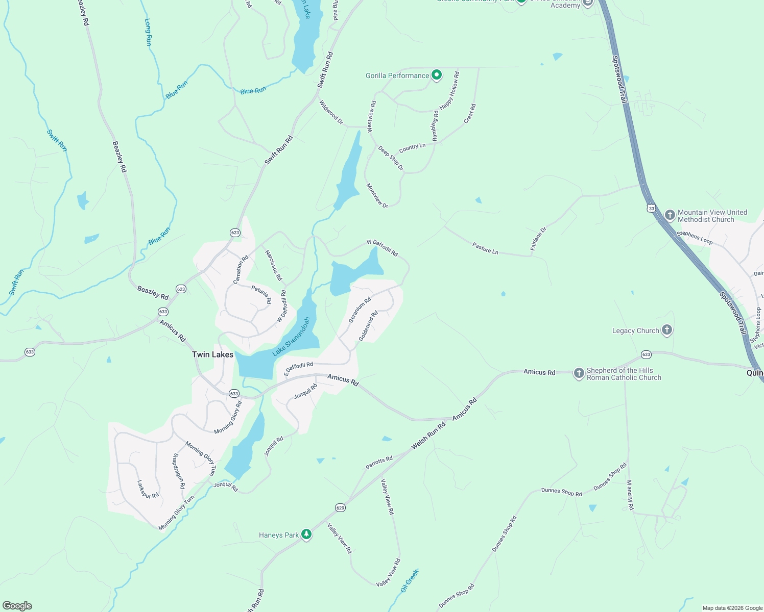 map of restaurants, bars, coffee shops, grocery stores, and more near 273 Goldenrod Road in Ruckersville