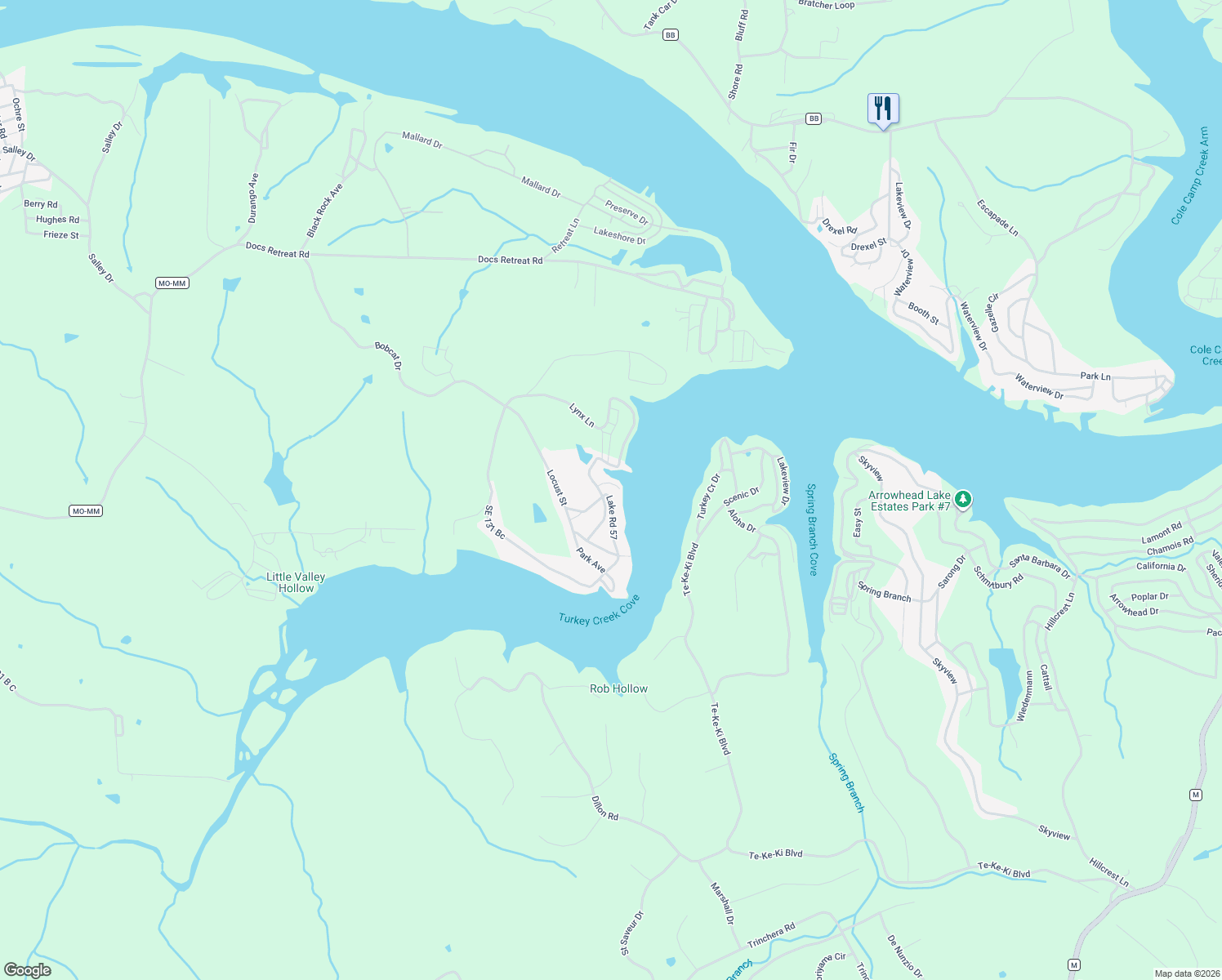 map of restaurants, bars, coffee shops, grocery stores, and more near 25100-25198 Timberlake Drive in Warsaw