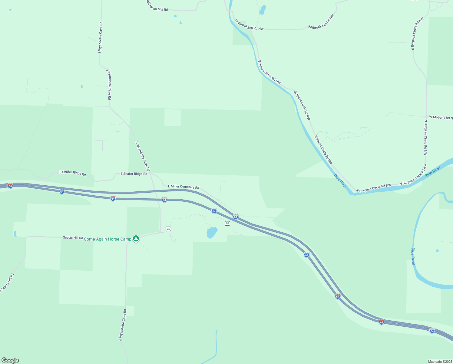 map of restaurants, bars, coffee shops, grocery stores, and more near 9850 East Miller Cemetery Road in Leavenworth