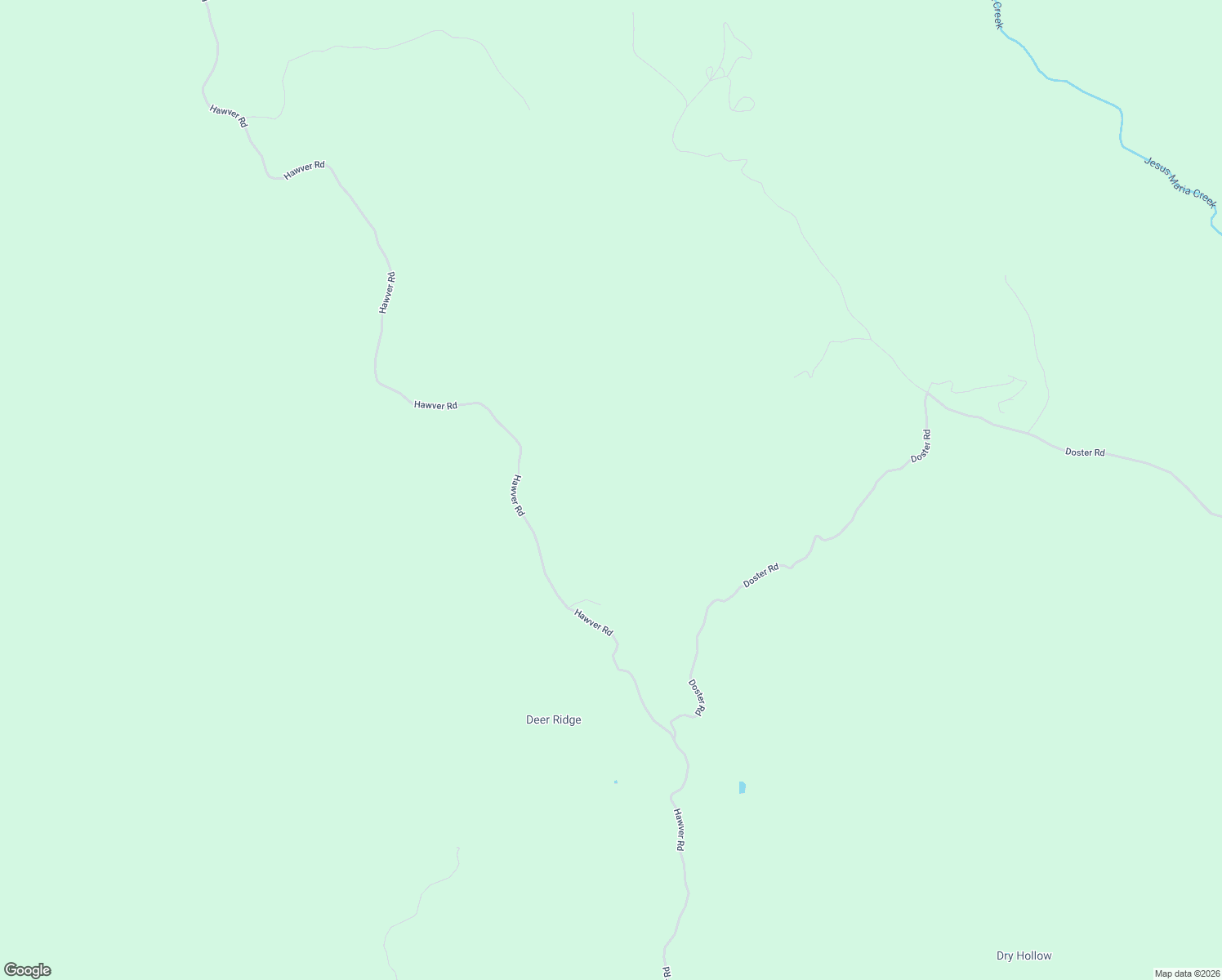 map of restaurants, bars, coffee shops, grocery stores, and more near 5370 Hawver Road in San Andreas