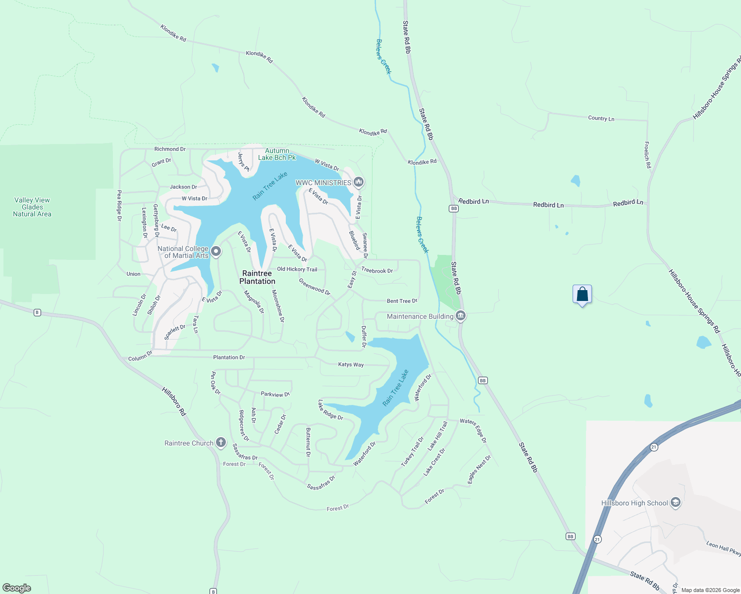map of restaurants, bars, coffee shops, grocery stores, and more near 9591 Bent Tree Drive in Hillsboro