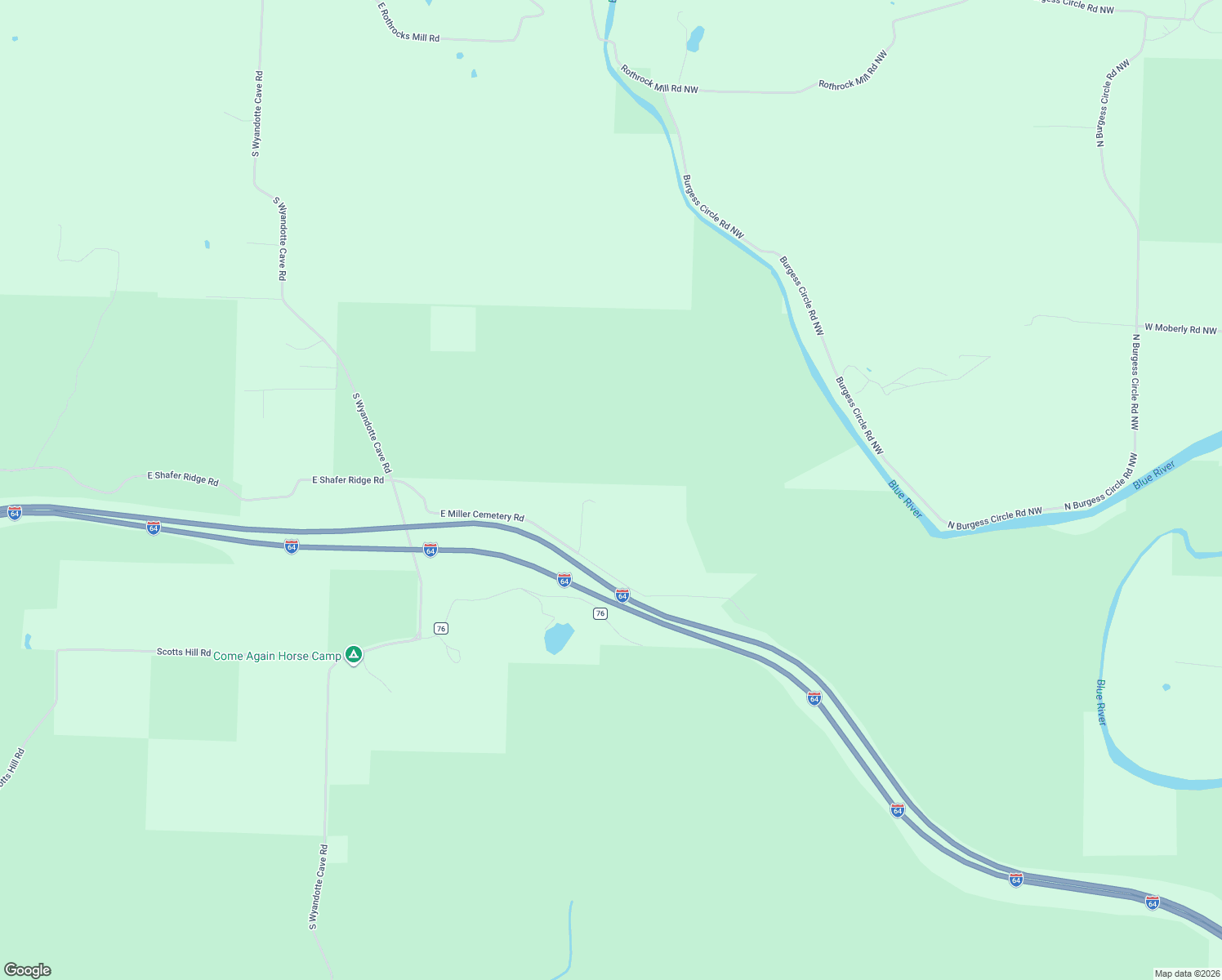 map of restaurants, bars, coffee shops, grocery stores, and more near 9850 East Miller Cemetery Road in Leavenworth